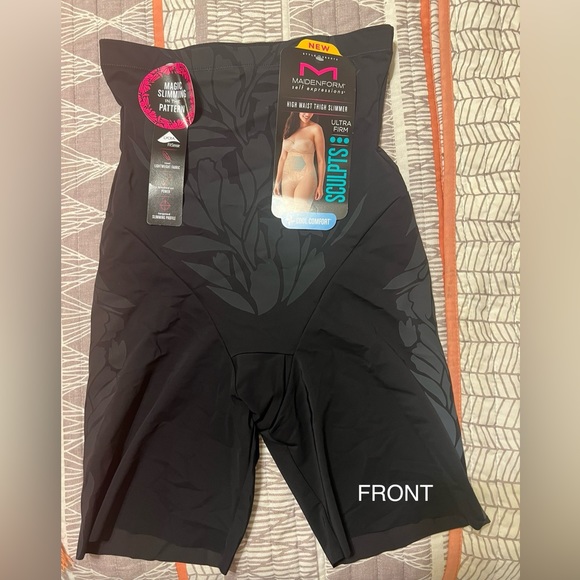 Maidenform High-Waist Thigh Slimmer Shapewear- New w/Tags- Black- Size M (8-10) - Picture 2 of 4